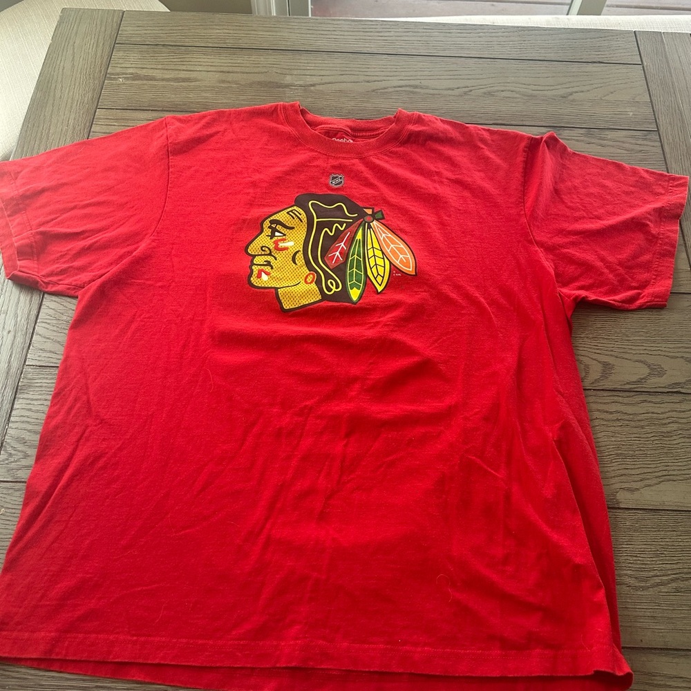 TOEWS Vintage Chicago Blackhawks Reebok Red Cotton T-Shirt